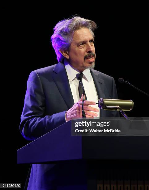 Elliot Goldenthal on stage at the Stage Directors and Choreographers Foundation event honoring Julie Taymor with the Mr. Abbott Award at the Bohemian...