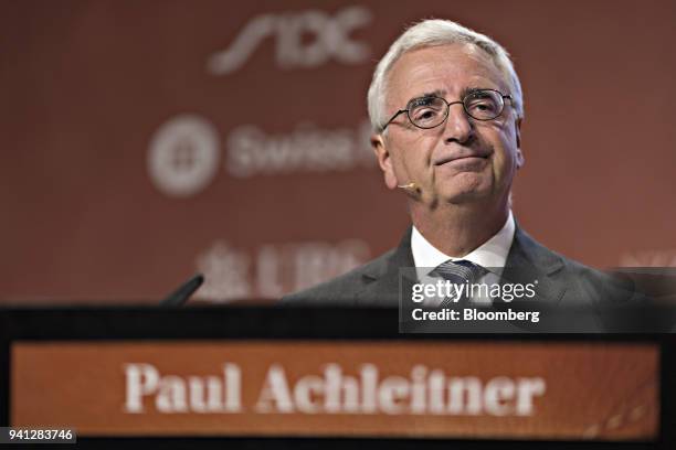 Paul Achleitner, chairman of Deutsche Bank AG, looks on during the Swiss International Finance Forum in Bern, Switzerland, on Tuesday, June 20, 2017....