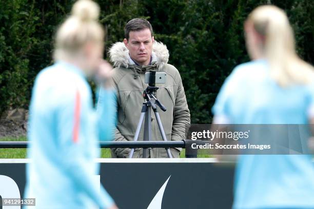 Journalist Johan van Boven during the Training Holland Women at the KNVB Campus on April 3, 2018 in Zeist Netherlands