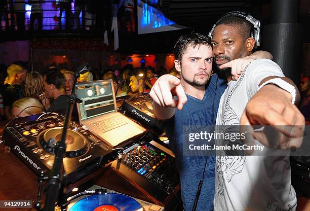 Robert Iler and DJ Irie attend Tantra Nightclub for the Tourism Season 2010 launch at The Island on December 5, 2009 in St Maarten, Netherlands...