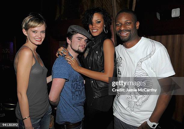 Sara Paxton,Robert Iler, Selita Ebanks and DJ Irie attend Tantra Nightclub for the Tourism Season 2010 launch at The Island on December 5, 2009 in St...