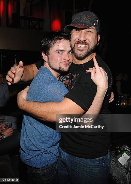 Robert Iler and Joey Fatone attend Tantra Nightclub for the Tourism Season 2010 launch at The Island on December 5, 2009 in St Maarten, Netherlands...