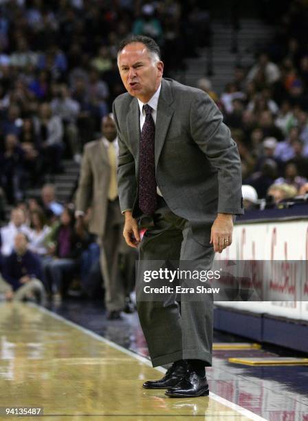 Indiana Pacers head coach Jim O'Brien walks the sidelines during their game against the Golden State Warriors at Oracle Arena on November 30, 2009 in...