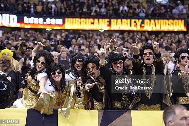 New Orleans Saints fans in stands during game vs New England Patriots. New Orleans, LA CREDIT: Bob Rosato