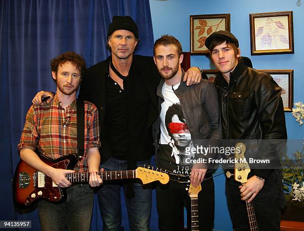 Recording artists Mike Einziger, Chad Smith, Jordan McGraw and Zachary Merrick attend the taping of the "Dr. Phil" television show, announcing...