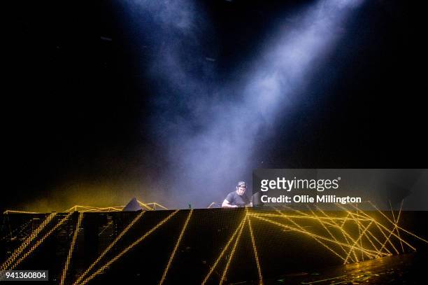 Hardwell performs at O2 Academy Brixton on April 1, 2018 in London, England.