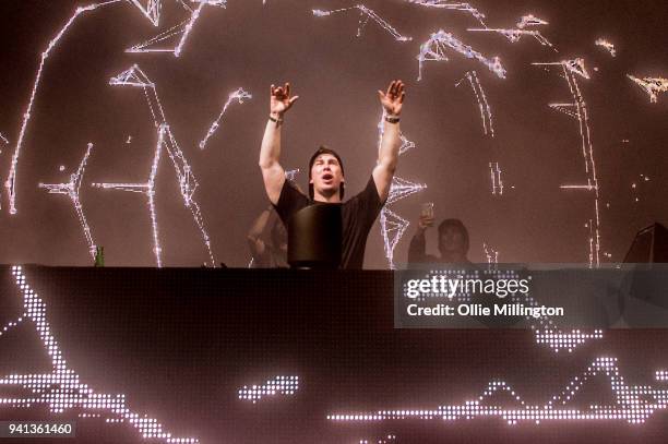 Hardwell performs at O2 Academy Brixton on April 1, 2018 in London, England.