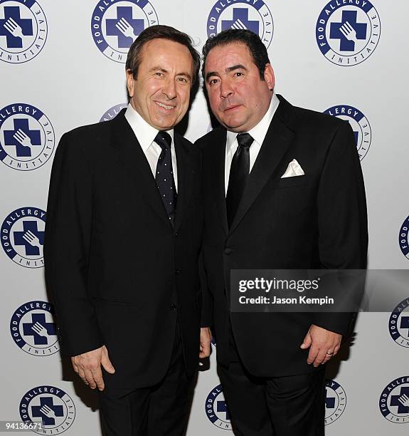 Chefs Daniel Boulud and Emeril Lagasse attend the 2009 Annual Food Allergy Ball at The Waldorf Astoria on December 7, 2009 in New York City.