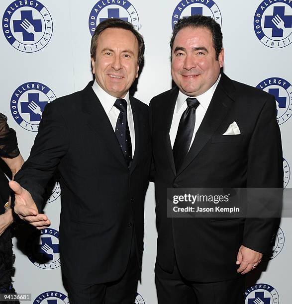Chefs Daniel Boulud and Emeril Lagasse attend the 2009 Annual Food Allergy Ball at The Waldorf Astoria on December 7, 2009 in New York City.