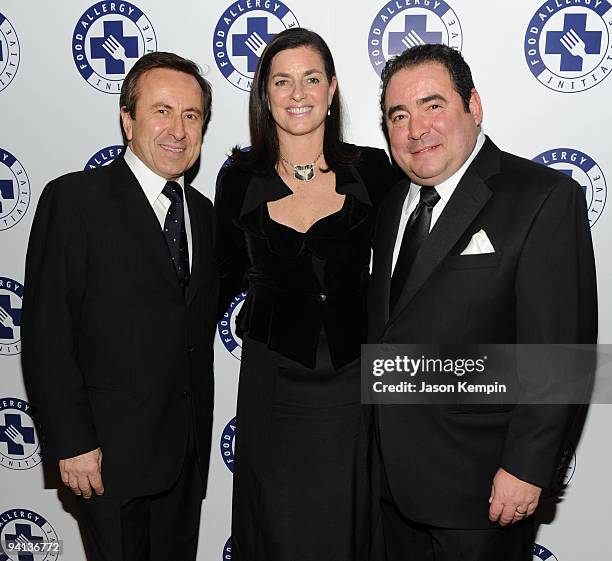 Chef Daniel Boulud, Mary Richardson Kennedy and chef Emeril Lagasse attend the 2009 Annual Food Allergy Ball at The Waldorf Astoria on December 7,...