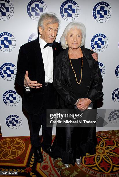 Marion and Elie Wiesel attend the 2009 Annual Food Allergy Ball at The Waldorf=Astoria on December 7, 2009 in New York City.