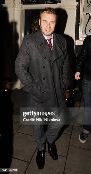 Gary Barlow seen on December 7, 2009 in London, England.