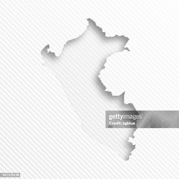 peru map with paper cut on abstract white background - lima stock illustrations