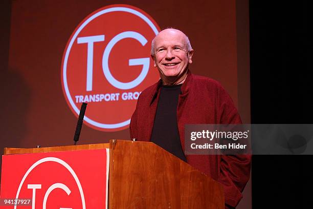 Honoree Terrence McNally speaks at the "Gimme A Break!" Gala at the Asia Society on December 7, 2009 in New York City.