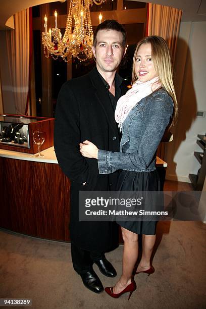 Rhett Giles and Estella Warren attend the Bespoke Jewelry Launch at Garrard Jewelers on December 7, 2009 in Beverly Hills, California.