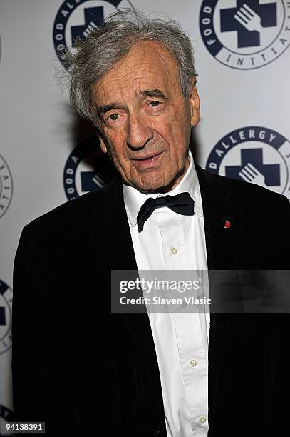 Nobel Laureate Eli Wiesel attends the 2009 Annual Food Allergy Ball at The Waldorf=Astoria on December 7, 2009 in New York City.