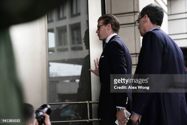 Attorney Alex van der Zwaan , who formerly worked for the Skadden Arps law firm, arrives at a U.S. District Courthouse for his sentencing April 3,...