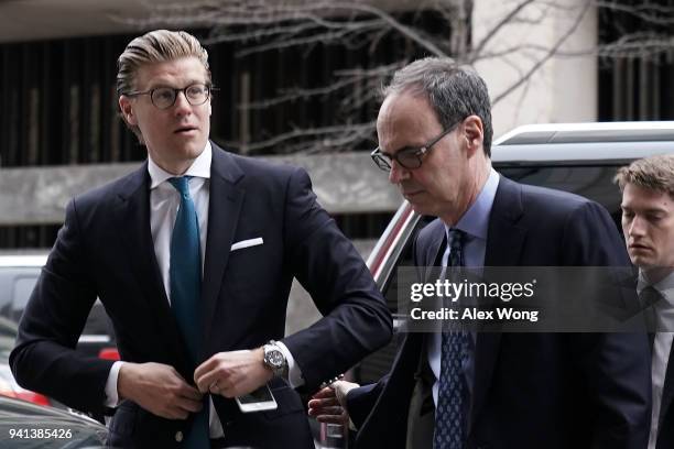 Attorney Alex van der Zwaan , who formerly worked for the Skadden Arps law firm, arrives at a U.S. District Courthouse for his sentencing April 3,...