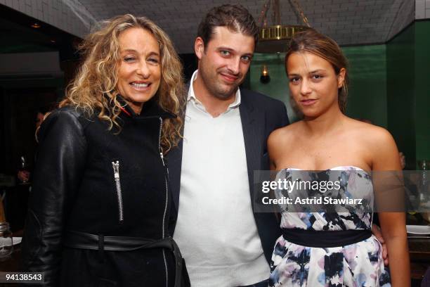 Ann Dexter-Jones, David Ruben and fashion designer Charlotte Ronson attend the Charlotte Ronson Holiday Dinner at Kampuchea on December 7, 2009 in...