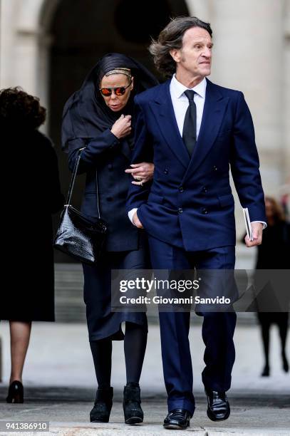 Kalina de Bulgaria and Kitin Munoz attend 25th Anniversary of King Juan Carlos' Father's Death at Monasterio de San Lorenzo de El Escorial on April...