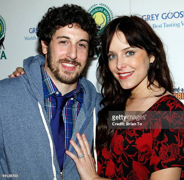 Actor Jason Biggs and wife Jenny Mollen attend the L.A. Friends Of The Uganda Wildlife Authority Gorilla Awareness Event at Sony Pictures Studios on...