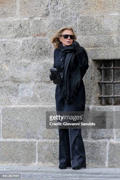 Alicia Koplowitz attends 25th Anniversary of King Juan Carlos' Father's Death at Monasterio de San Lorenzo de El Escorial on April 3, 2018 in El...