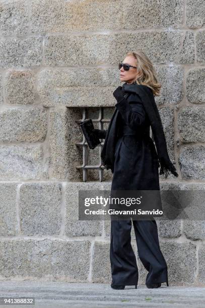 Alicia Koplowitz attends 25th Anniversary of King Juan Carlos' Father's Death at Monasterio de San Lorenzo de El Escorial on April 3, 2018 in El...