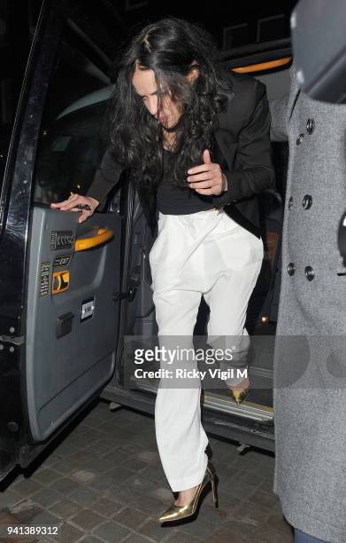 Michelle Rodriguez departs the ELLE Style Awards 2014 on February 19, 2014 in London, England