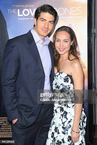 Brandon Routh and Courtney Ford arrive at the premiere of Paramount Pictures' 'The Lovely Bones' at Grauman's Chinese Theatre on December 7, 2009 in...