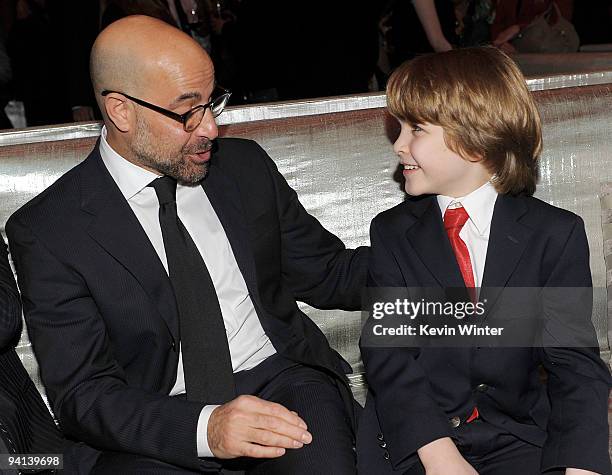 Actors Stanley Tucci and Christian Ashdale pose at the after party for the premiere of Paramount Pictures' "The Lovely Bones" at the Roosevelt Hotel...