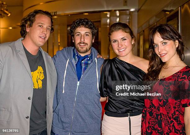 Photographer Tertius Bune actor Jason Biggs,director Rachel McDonald and actress Jenny Mollen attend the L.A. Friends of the uganda wildlife...