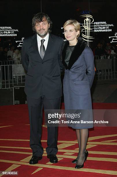 Emir Kusturica and Melita Toscan du Plantier attend "The Eternal" Premiere and Tribute to Emir Kusturica at the Mansour Hotel-Palais des Congres on...
