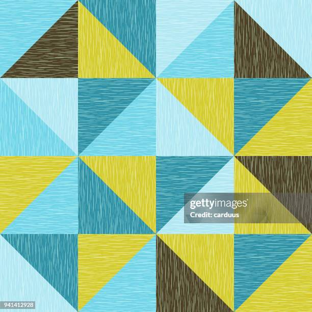 rhombus textured seamless pattern - linen texture background stock illustrations