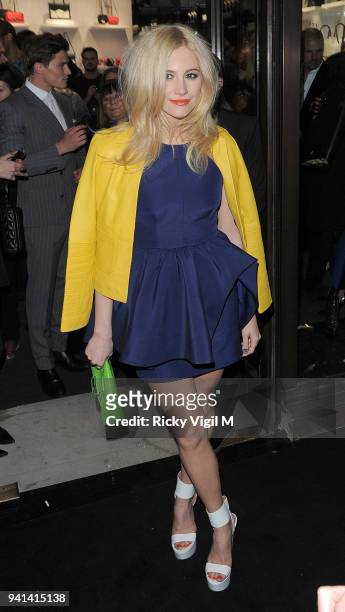 Pixie Lott attends the Karl Lagerfeld fragrance launch dinner at his store in Harrods on March 14, 2014 in London, England.