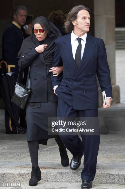 Princess Kalina of Bulgaria and husband Kitin Munoz attends a Mass in occasion of the 25th anniversary of death of Conde de Barcelona, father of King...