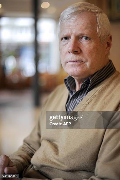 Andre Bamberski, father of Kalinka Bamberski, who died mysteriously in 1982, poses in the lounge of a hotel before his hearing by a judge for the...