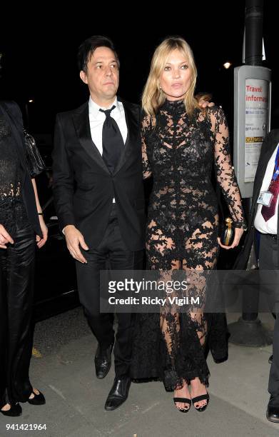 Jamie Hince and Kate Moss attend the Victoria & Albert Museum Fashion Benefit Dinner & Alexander McQueen: Savage Beauty preview at the Victoria and...
