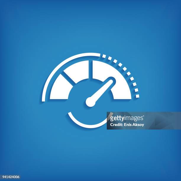 performance icon - speedometer stock illustrations