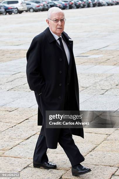 Victor Garcia de la Concha attends a Mass in occasion of the 25th anniversary of death of Conde de Barcelona, father of King Juan Carlos, at San...