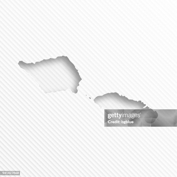 samoa map with paper cut on abstract white background - apia samoa stock illustrations