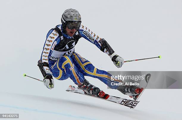 Markus Larsson of The USA competes during the Men's Alpine World Cup Giant Slalom on December 6, 2009 in Beaver Creek, Colorado.