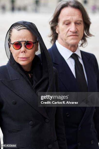 Princess Kalina of Bulgaria and husband Kitin Munoz attends a Mass in occasion of the 25th anniversary of death of Conde de Barcelona, father of King...