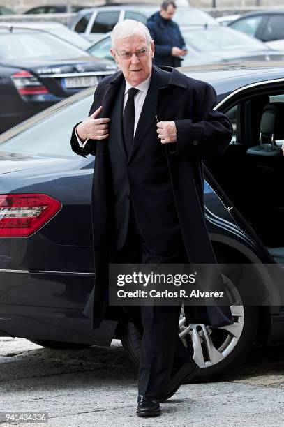 Victor Garcia de la Concha attends a Mass in occasion of the 25th anniversary of death of Conde de Barcelona, father of King Juan Carlos, at San...