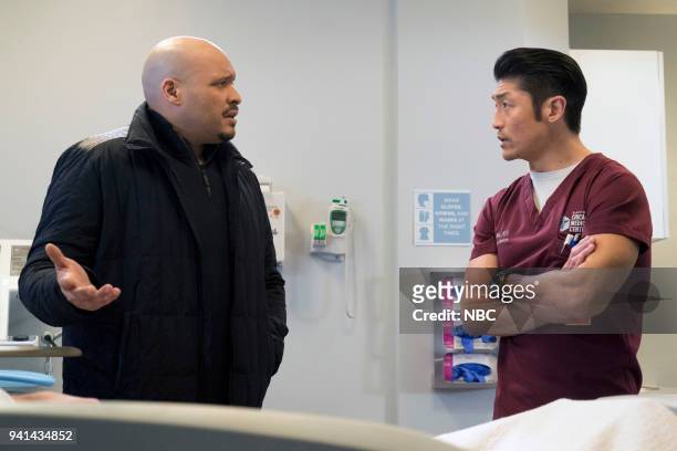 The One That Matters Most" Episode 616 -- Pictured: Joe Minoso as Joe Cruz, Brian Tee as Ethan Choi --