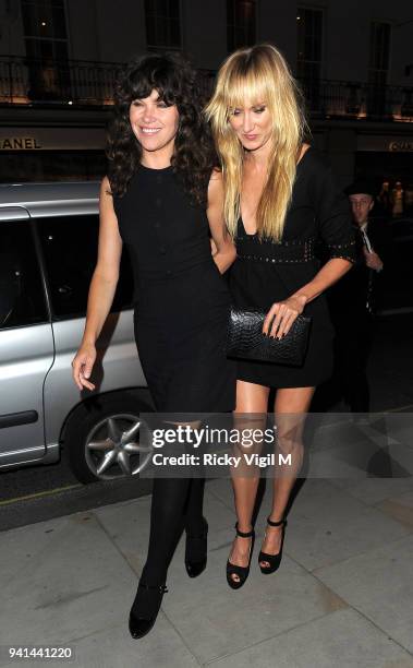 Jess Morris and Kimberly Stewart attend the Louis Vuitton party in Mayfair on June 10, 2015 in London, England.