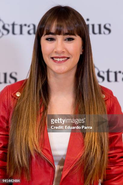 Singer Aitana Ocana is presented as the new image for Stradivarius on April 3, 2018 in Madrid, Spain.