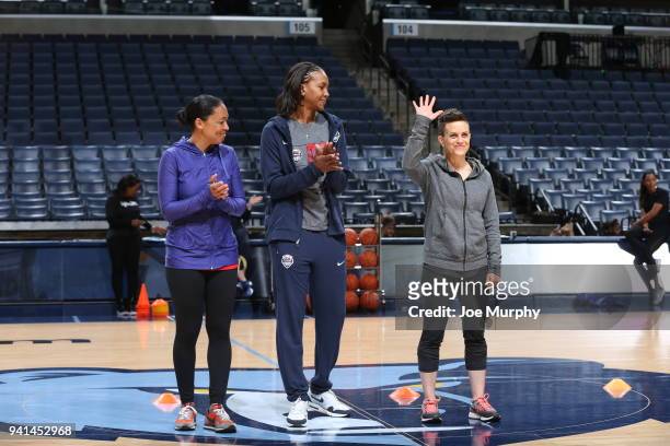 Former WNBA player, Tamika Catchings and Sports Dietician, Meg Mangano partcipate in the second annual Girls' Summit in celebration of the 46th...