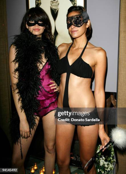 Models during the Kiki De Montparnasse store opening at Kiki De Montparnasse on December 3, 2007 in Los Angeles, California.