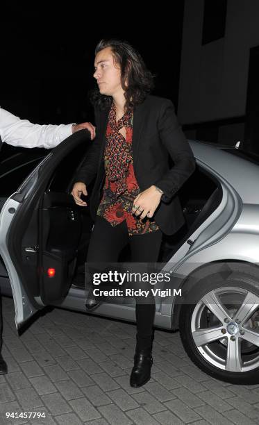 Harry Styles attends the Anotherman 10th anniversary party at Lou Lou's on June 15, 2015 in London, England.