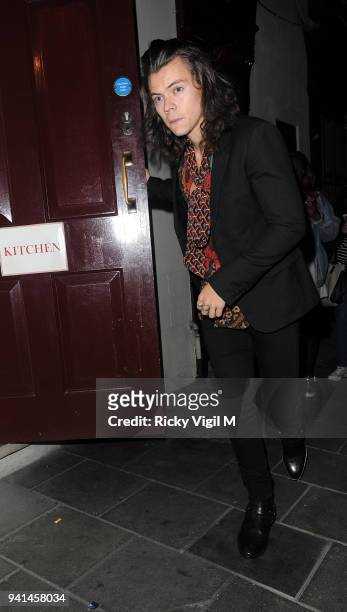 Harry Styles attends the Anotherman 10th anniversary party at Lou Lou's on June 15, 2015 in London, England.